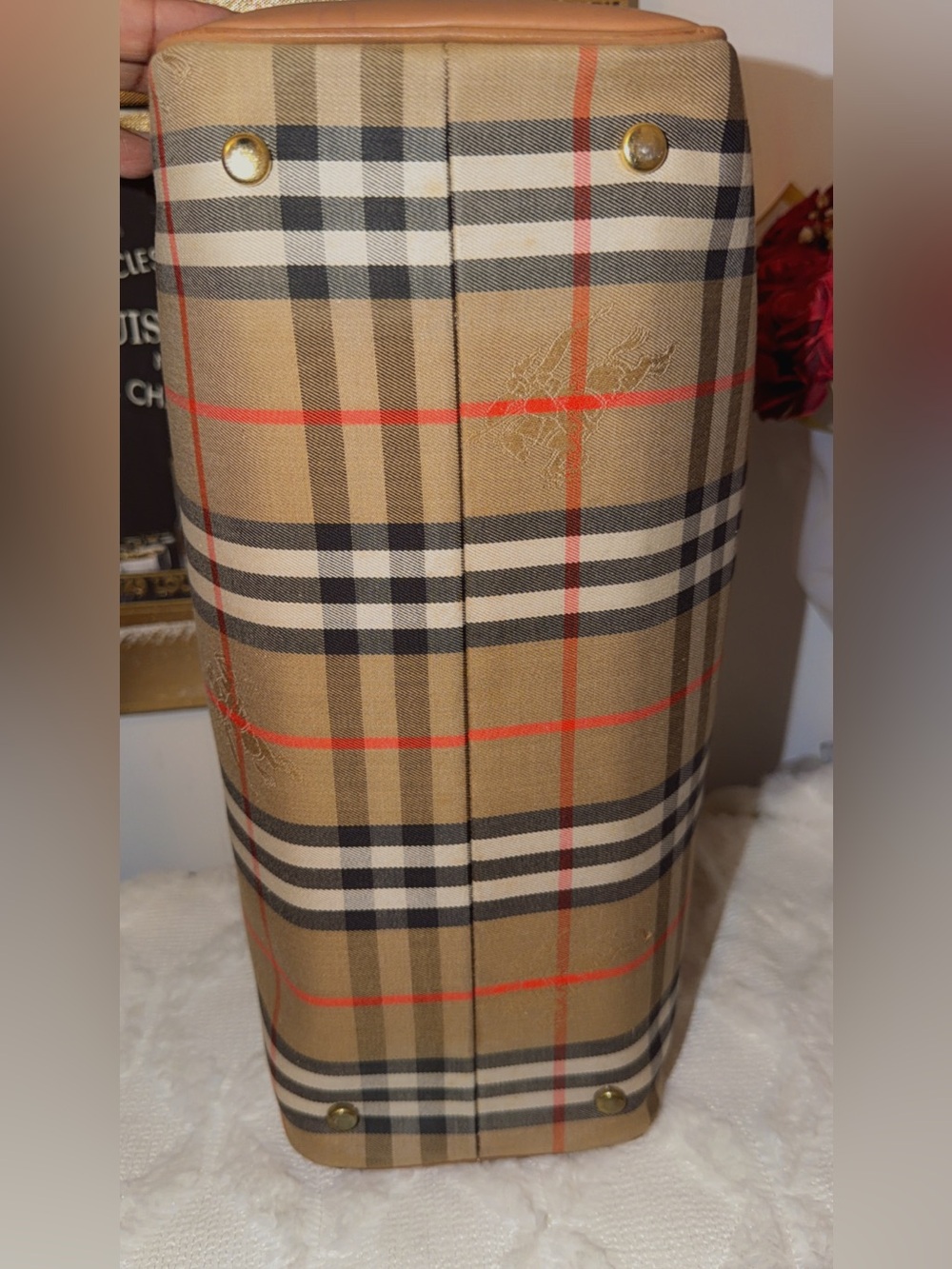 Burberry Nova Check Boston Bag with Certificate of Authenticity - Picture 8 of 9